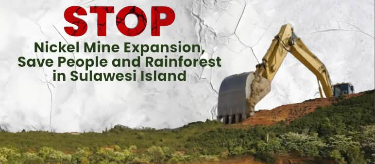 Foto kolase ekskavator, pertambangan, perusakan hutan