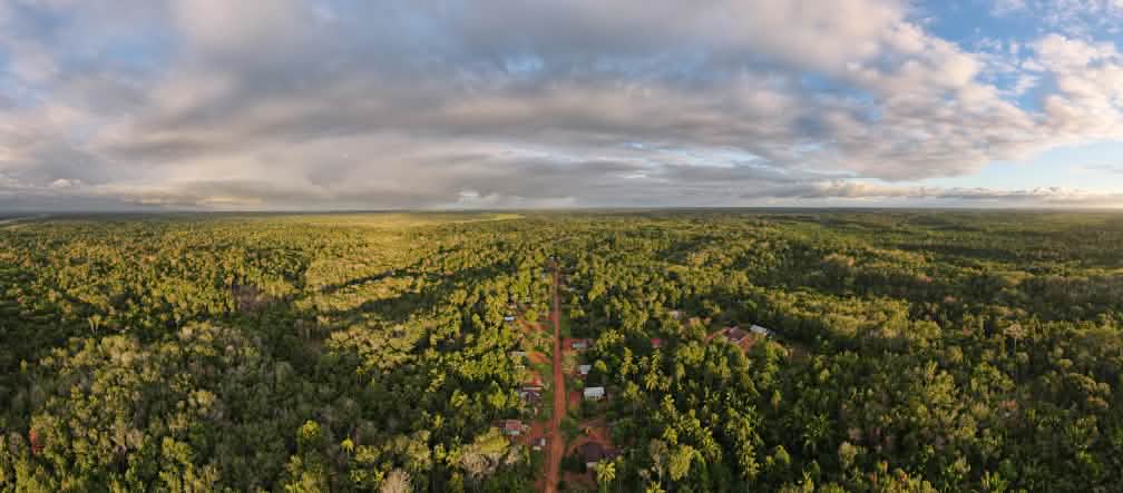 Boven Digoel (Papua, Indonesia) punya hutan hujan tropis yang masih utuh Kampung Wambon, Papua, dari atas